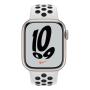 Apple Watch Nike Series 7, 41 мм корпус из алюминия цвета «сияющая звезда», спортивный ремешок Nike цвета «чистая платина/чёрный» Apple Watch Nike Series 7, 41 мм корпус из алюминия цвета «сияющая звезда», спортивный ремешок Nike цвета «чистая платина/чёрный»