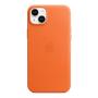 Чехол Leather Case MagSafe для Apple iPhone 14 Plus «Orange» Чехол Leather Case MagSafe для Apple iPhone 14 Plus «Orange»