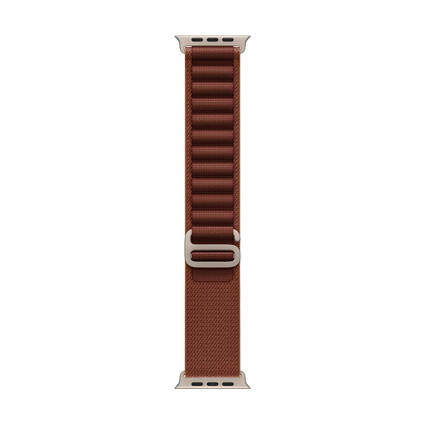 Apple Watch Ultra 4, 49 мм корпус из титана цвета «Natural», ремешок Alpine Loop цвета «Burgundy» размера L