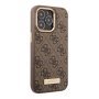 Чехол Guess для iPhone 13 Pro Max чехол MagSafe PU 4G Plate metal logo Hard Brown, коричневый Чехол Guess для iPhone 13 Pro Max чехол MagSafe PU 4G Plate metal logo Hard Brown, коричневый