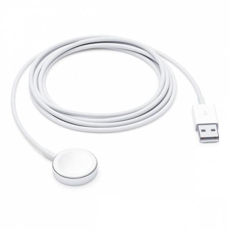 Беспроводное зарядное устройство для Apple Watch Magnetic Charger to USB White, белый