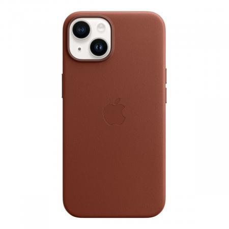 Чехол Leather Case MagSafe для Apple iPhone 14 «Umber»