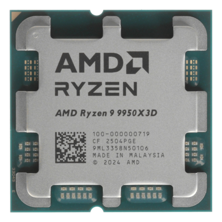 Процессор AMD Ryzen 9 9950X3D, 4,30ГГц (Turbo 5,70ГГц), AM5, OEM (100-000000719)