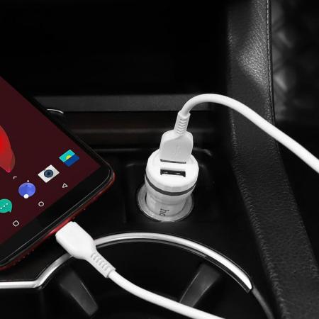 АЗУ hoco. 2 USB Charger Set + USB кабель Type-C (Z27) Белый