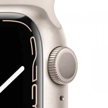 Apple Watch Series 7, 45 мм корпус из алюминия цвета «сияющая звезда»,  спортивный ремешок «сияющая звезда» Apple Watch Series 7, 45 мм корпус из алюминия цвета «сияющая звезда»,  спортивный ремешок «сияющая звезда»