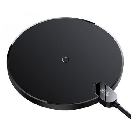 Беспроводное зарядное устройство Baseus Digital LED Display Gen 2 15W CCED000001 (BS-W526) Black, черный