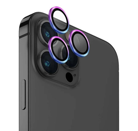 Стекло для камеры iPhone 15 Pro UNIQ OPTIX Camera Lens protector Aluminium (IP6.1P(2023)-ALENSIRD) Прозрачное