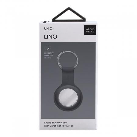 Чехол для Apple AirTag UNIQ Lino Liquid silicone (AIRTAG-LINOGRY) Серый
