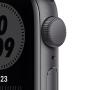 Apple Watch Nike Series 6, 44 мм, корпус из алюминия цвета «серый космос», спортивный ремешок Nike цвета «антрацитовый/чёрный»
