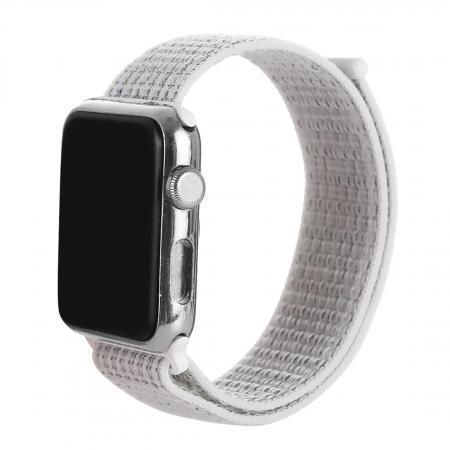 Нейлоновый ремешок Fashion Nylon Velero Band для Apple Watch 38/40 мм Light Grey, светло-серый