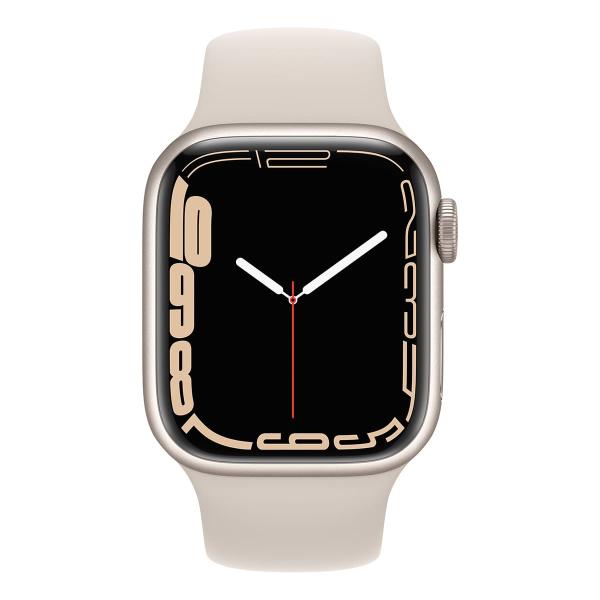 Apple Watch Series 7, 41 мм корпус из алюминия цвета «сияющая звезда»,  спортивный ремешок «сияющая звезда» Apple Watch Series 7, 41 мм корпус из алюминия цвета «сияющая звезда»,  спортивный ремешок «сияющая звезда»