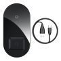 Беспроводное зарядное устройство Baseus 2в1 Simple Wireless Charger (BS-W508 WXJK-CA02) Black, черный Беспроводное зарядное устройство Baseus 2в1 Simple Wireless Charger (BS-W508 WXJK-CA02) Black, черный