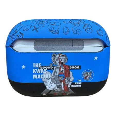 Чехол для AirPods Pro COQUE POUR Синий с рисунком The KWAS machine