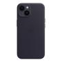 Чехол Leather Case MagSafe для Apple iPhone 14 «Ink» Синий