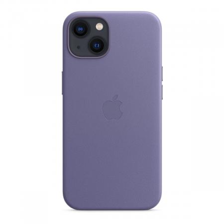 Чехол Leather Case MagSafe для Apple iPhone 13, кожа, «сиреневая глициния»